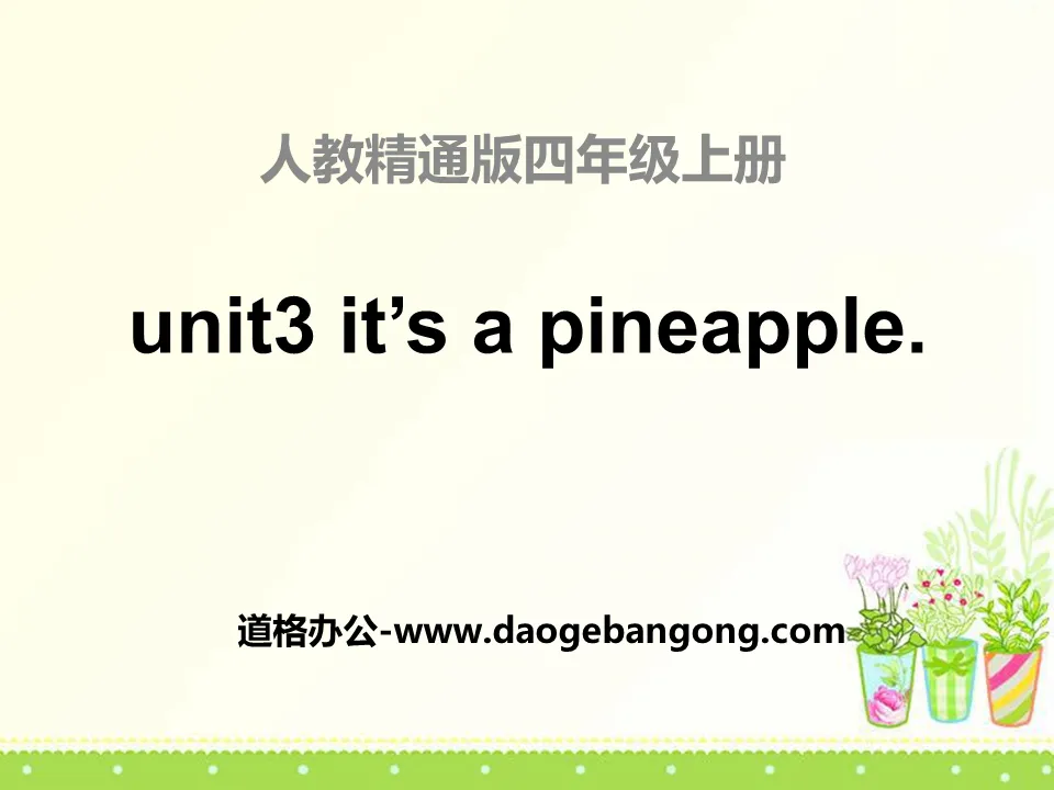 《It's a pineapple》PPT課件