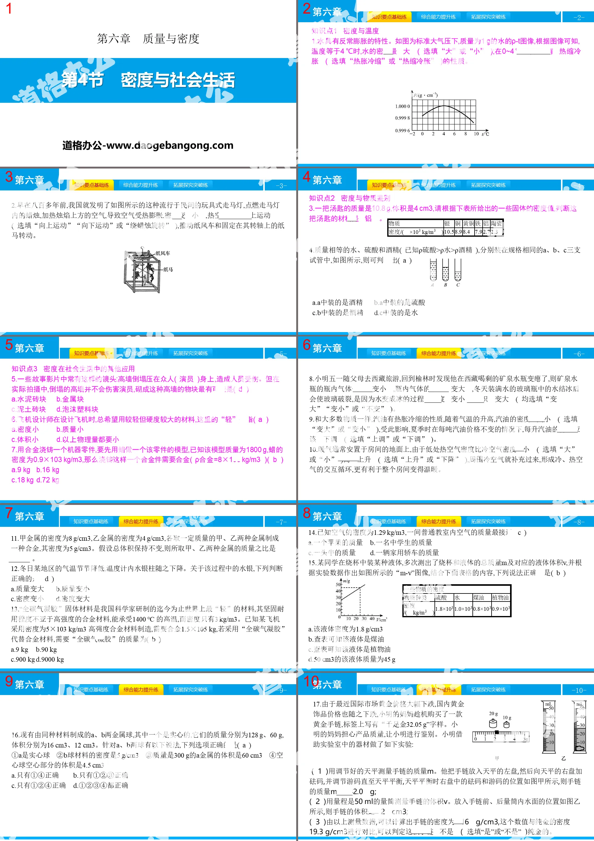 《密度与社会生活》质量与密度PPT下载
