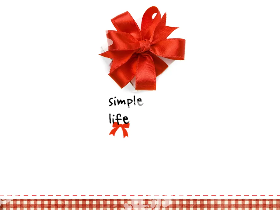 Red bow gift box background PPT template download