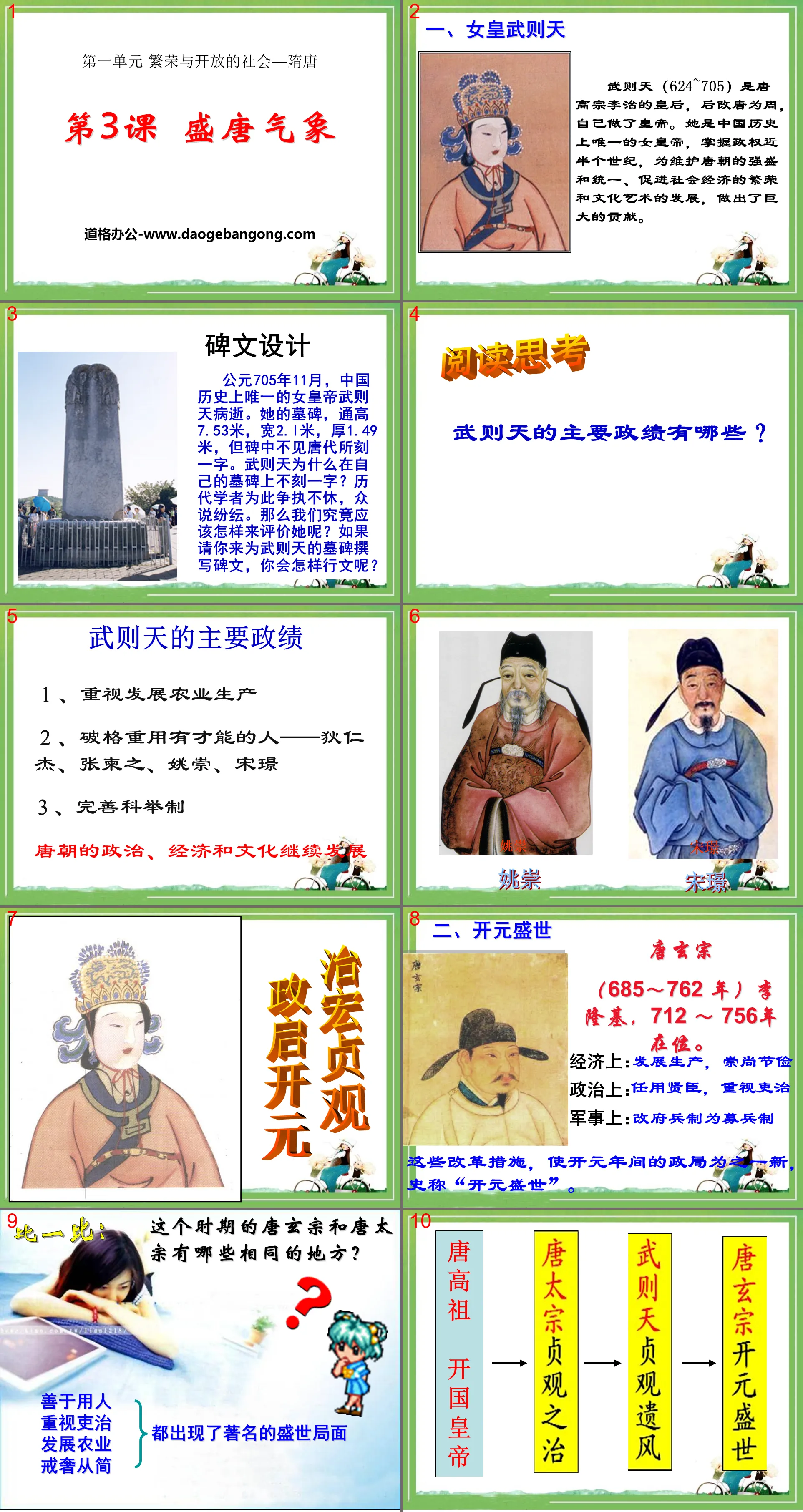 "Weather of the Prosperous Tang Dynasty" Prosperous and open society - Sui and Tang Dynasties PPT courseware 3