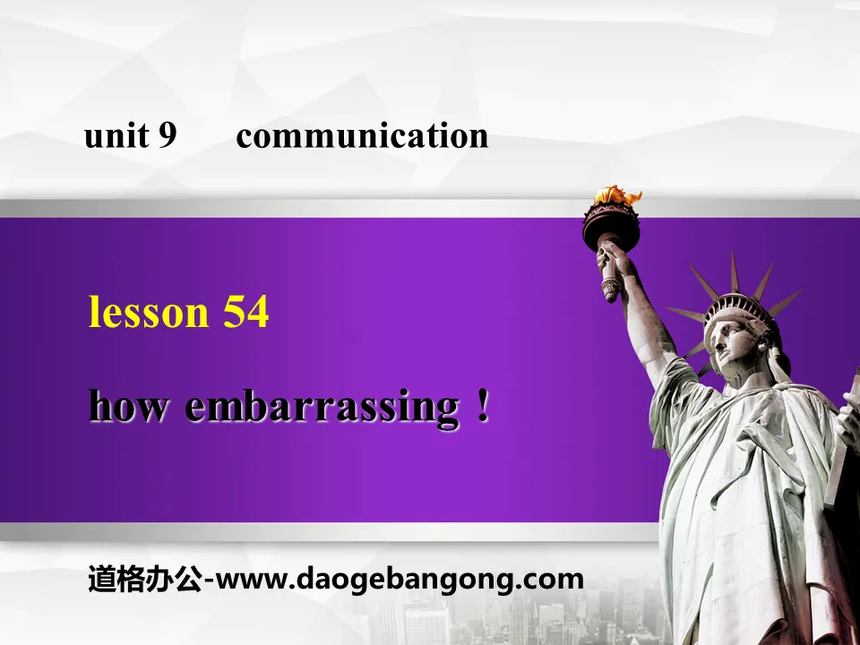 "How Embarrassing!" Communication PPT teaching courseware