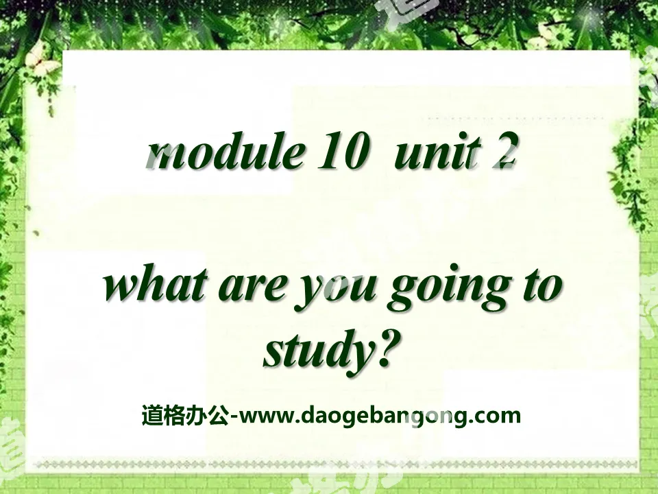 《What are you going to study?》PPT课件3
