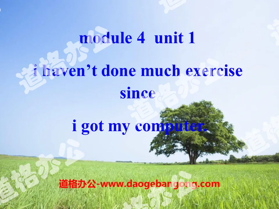 "I haven't done much exercise since I got my computer" Seeing the doctor PPT courseware