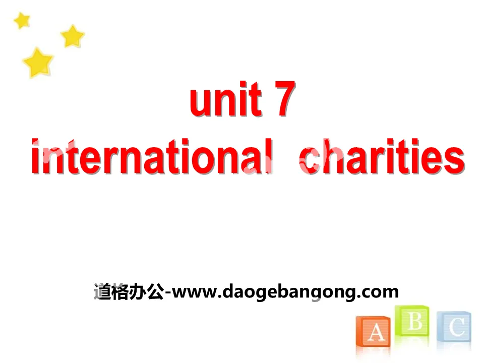 "Intemational charities" PPT