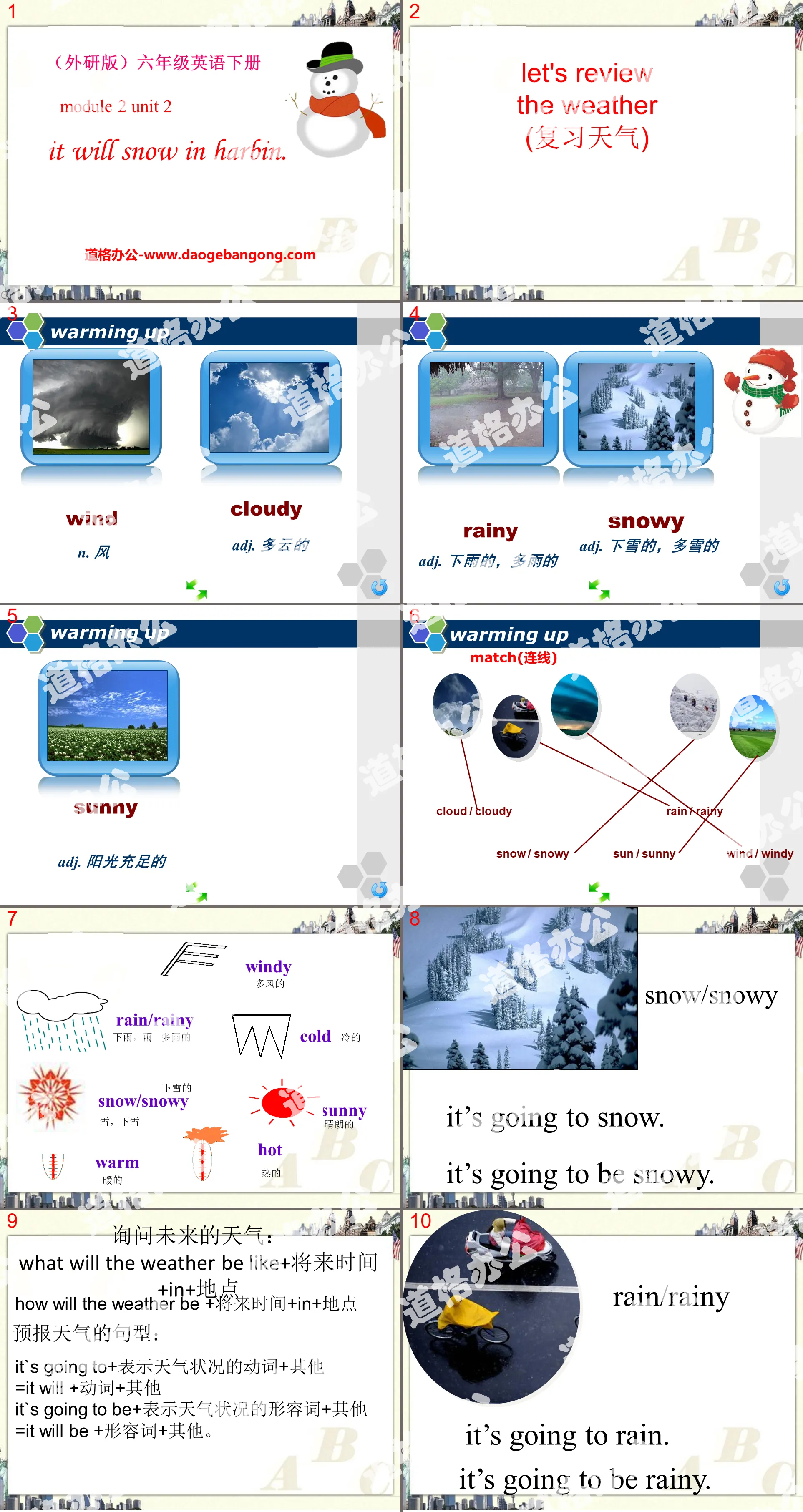 "It will snow in Harbin" PPT courseware 3