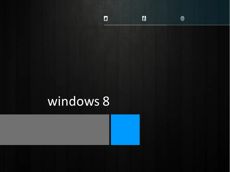 Modèle PPT d'entreprise de style win8 noir à télécharger gratuitement