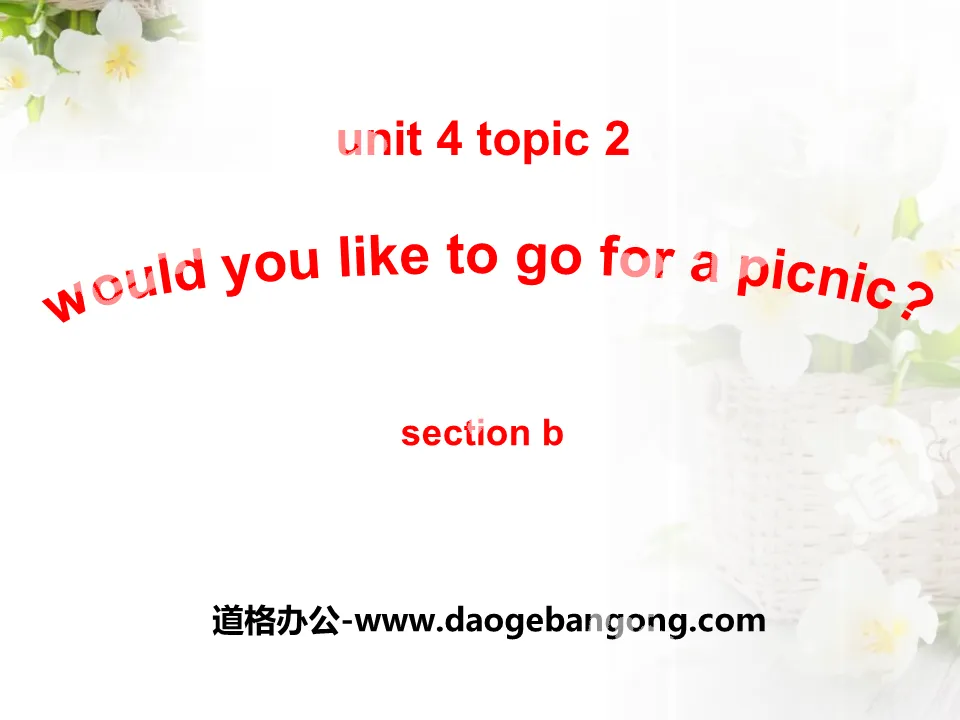 "Would you like to go for a picnic?" SectionB PPT