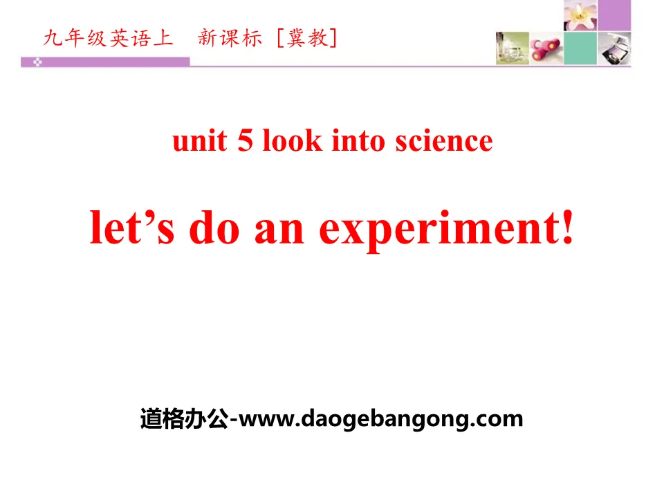 "Let's Do an Experiment"Look into Science! PPT download