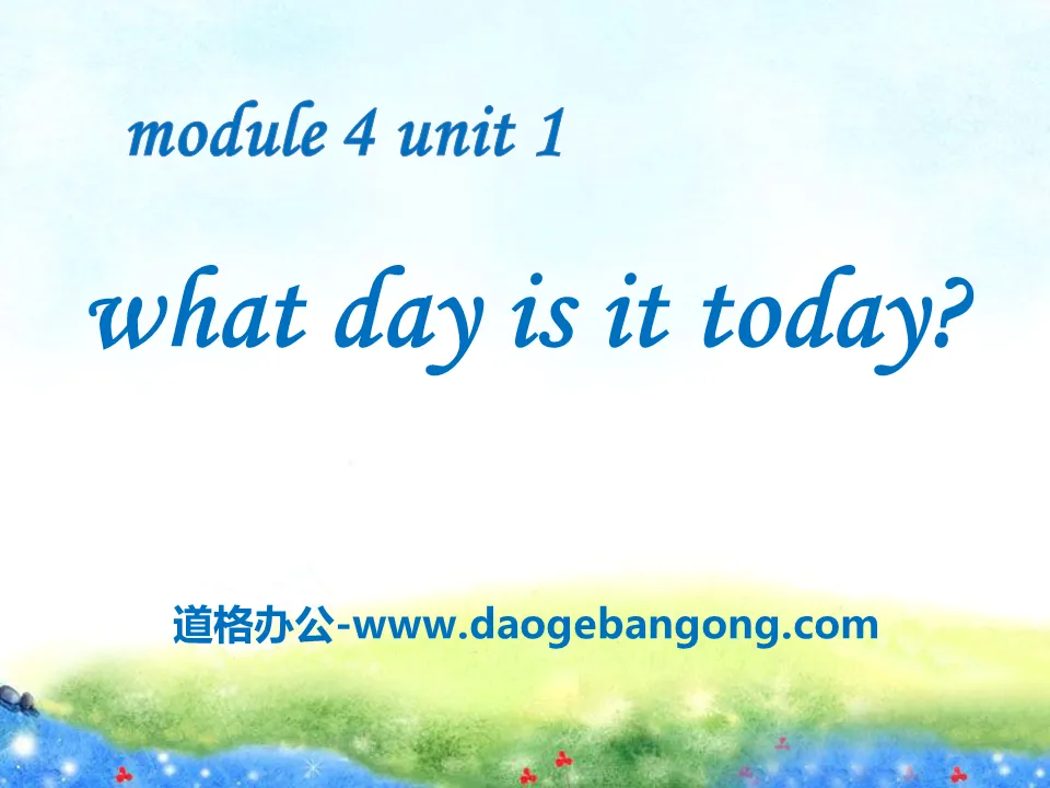 《What day is it today?》PPT课件3