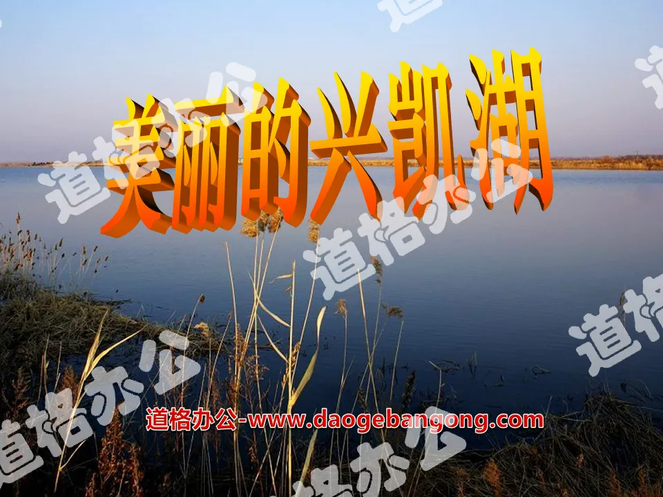 "Beautiful Xingkai Lake" PPT courseware 5