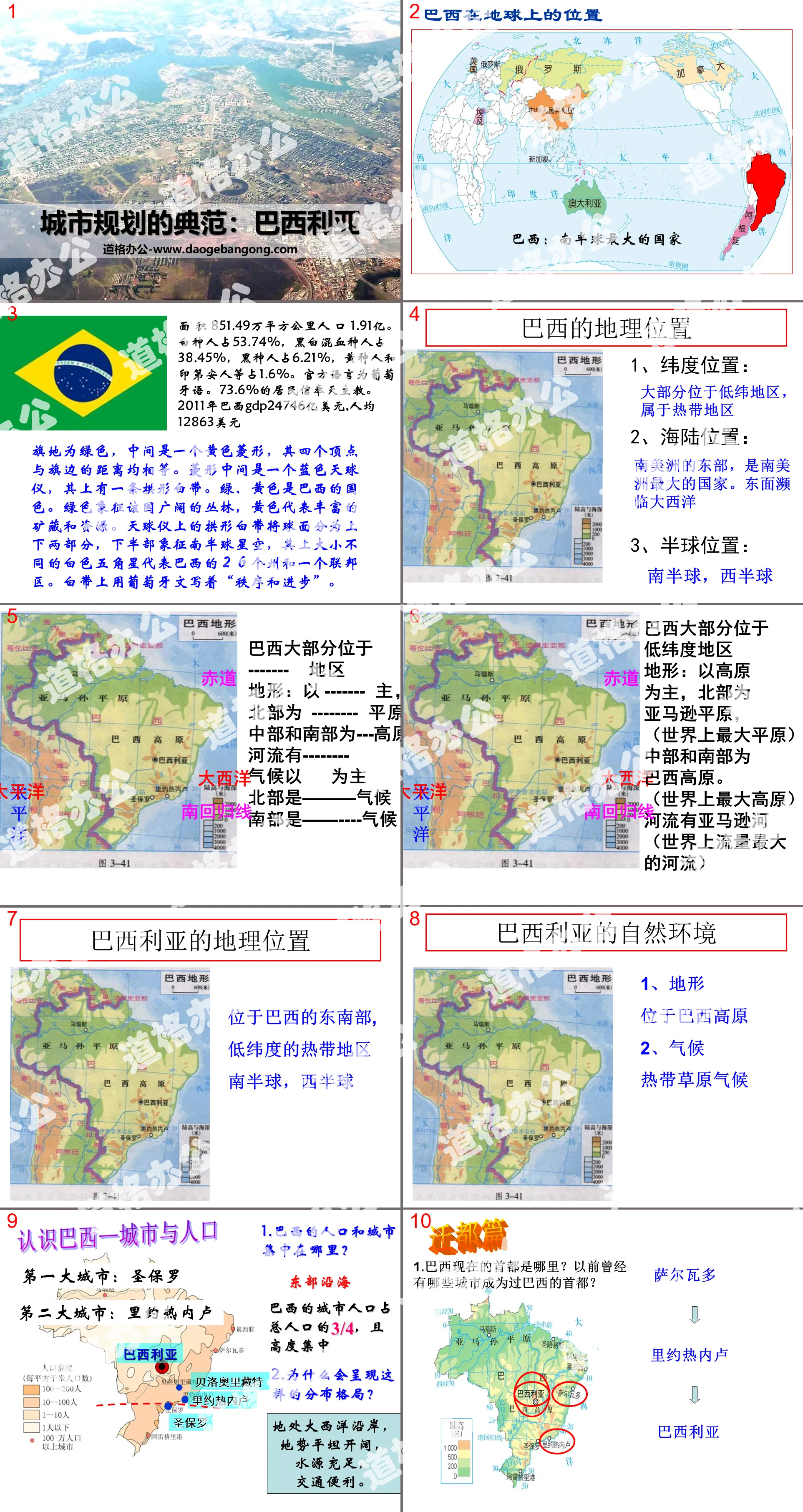 《都市規劃的典範—巴西利亞》文明中心—城市PPT