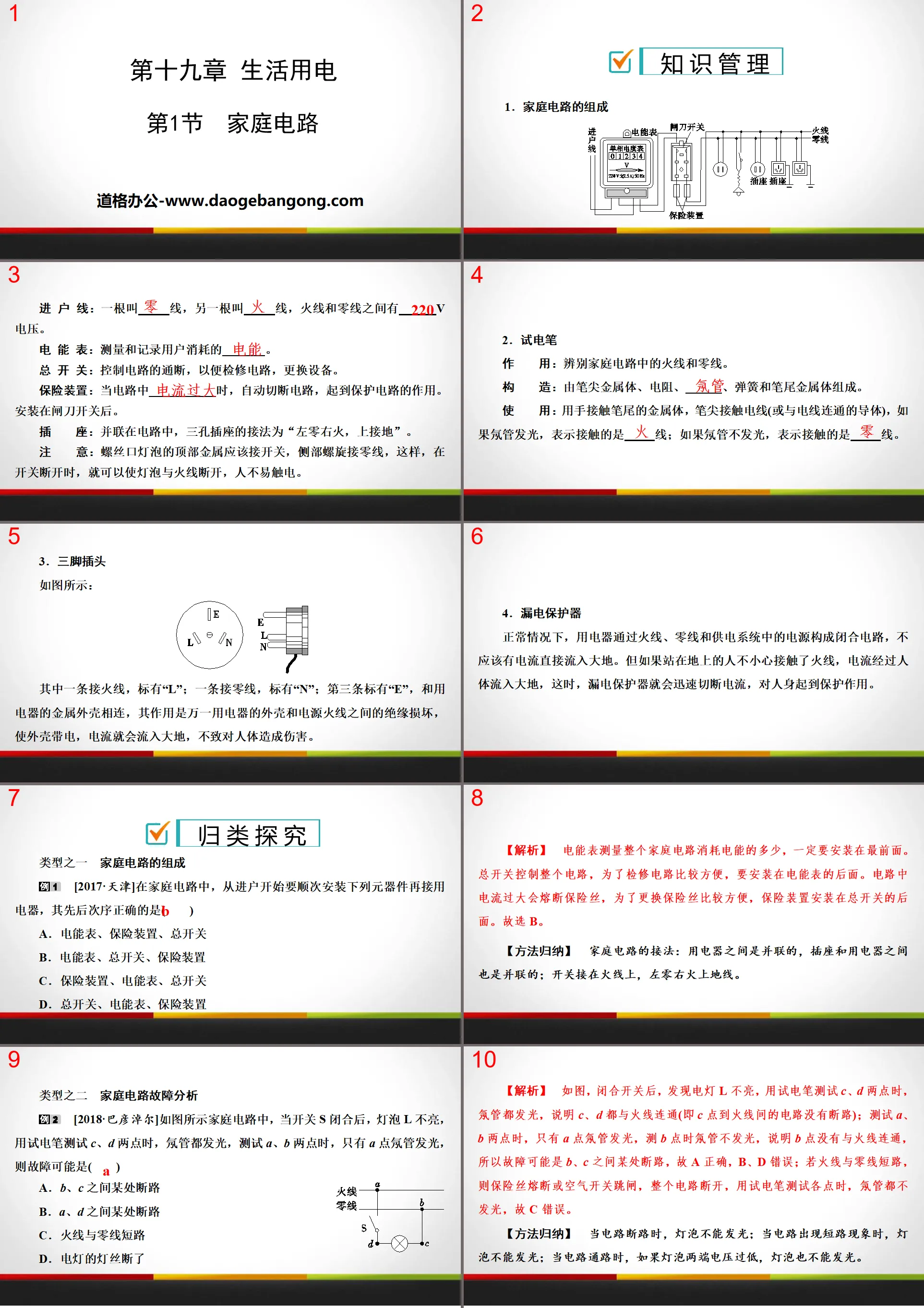 《家庭電路》生活用電PPT下載