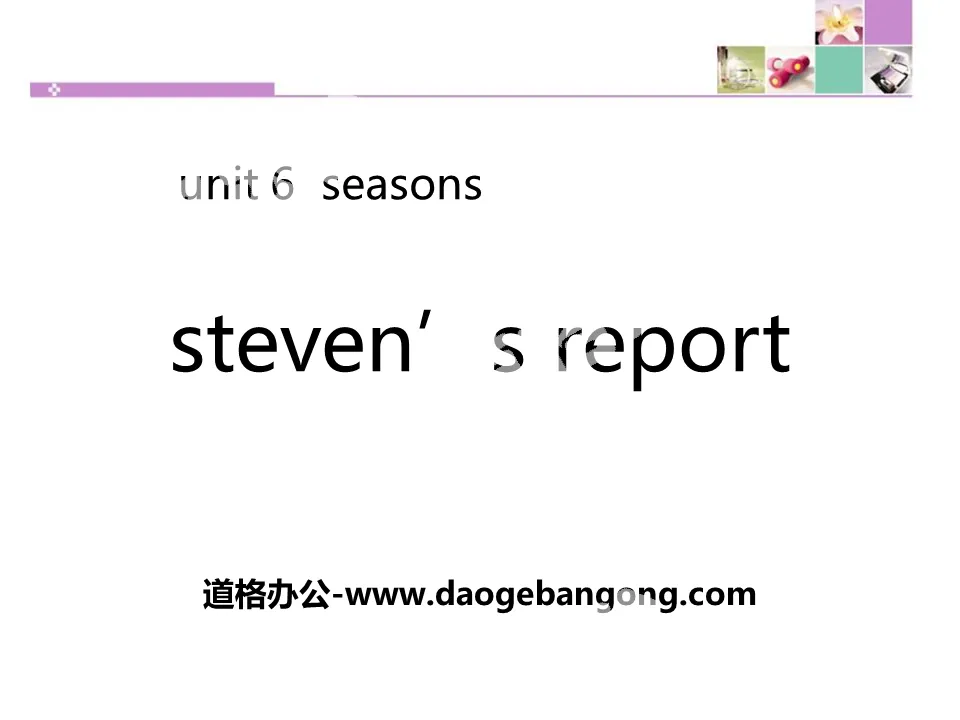 "Steven's Report" Seasons PPT download