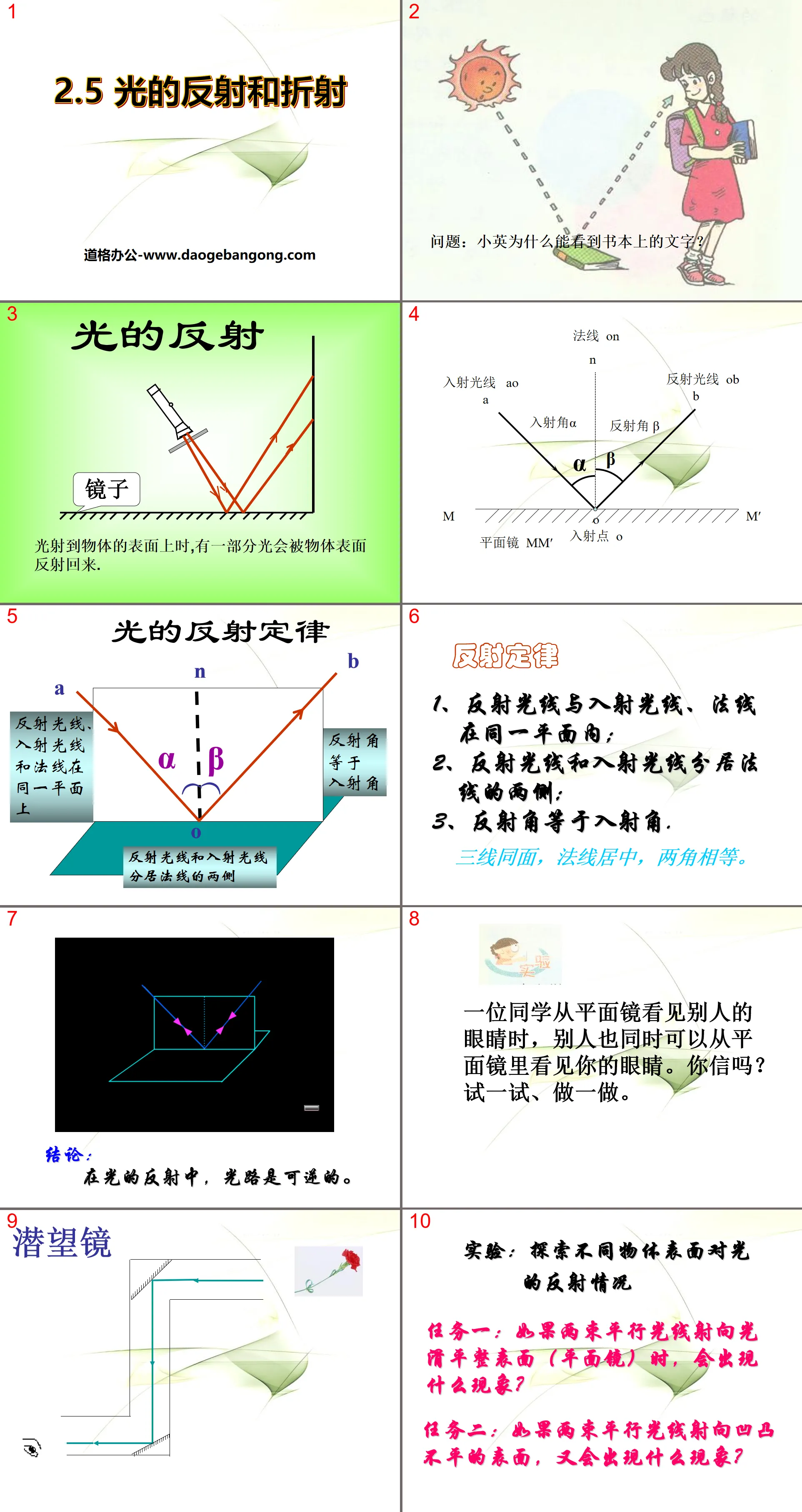 《光的反射和折射》PPT
