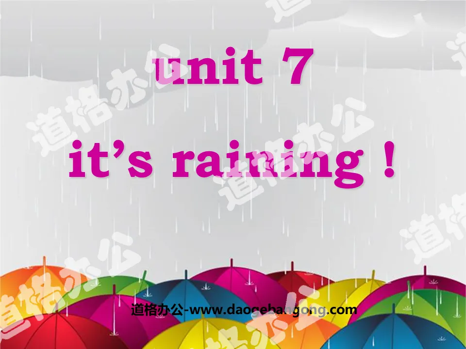 《It’s raining》PPT课件3
