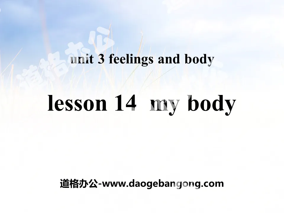 "My Body" Feelings and Body PPT teaching courseware