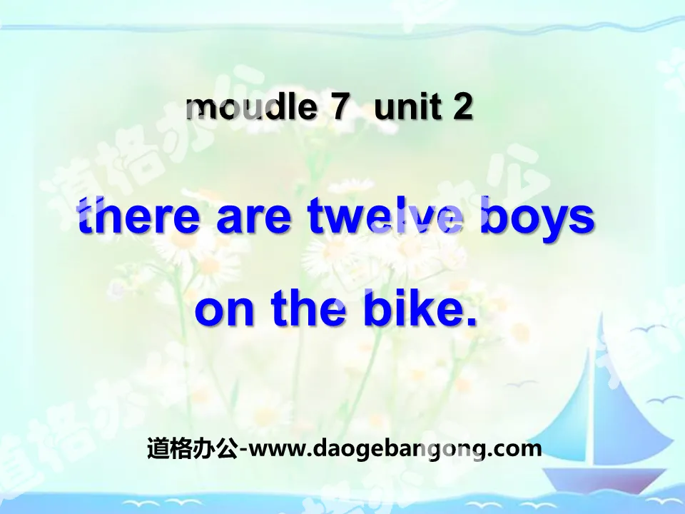 《There are twelve boys on the bike》PPT课件4
