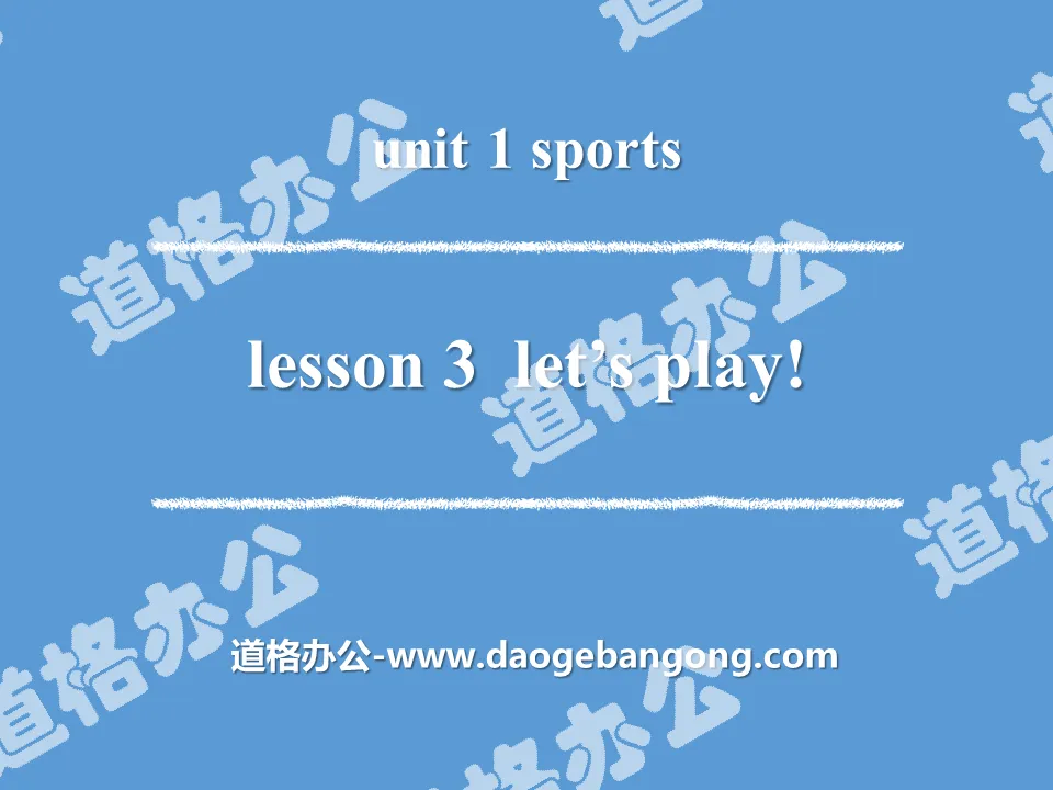 《Let's Play!》Sports PPT
