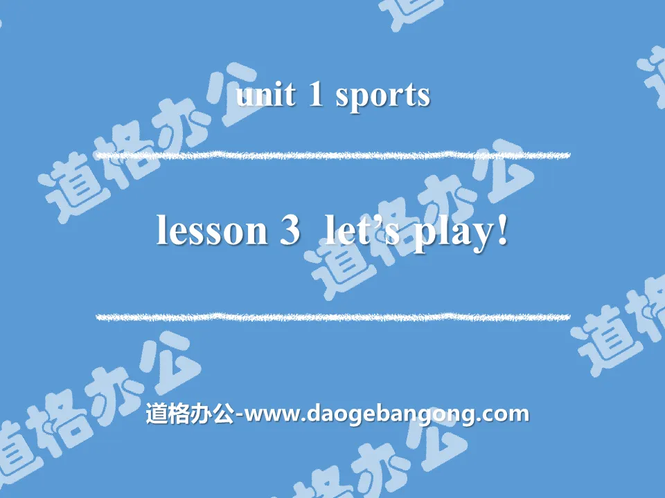 "Let's Play!" Sports PPT