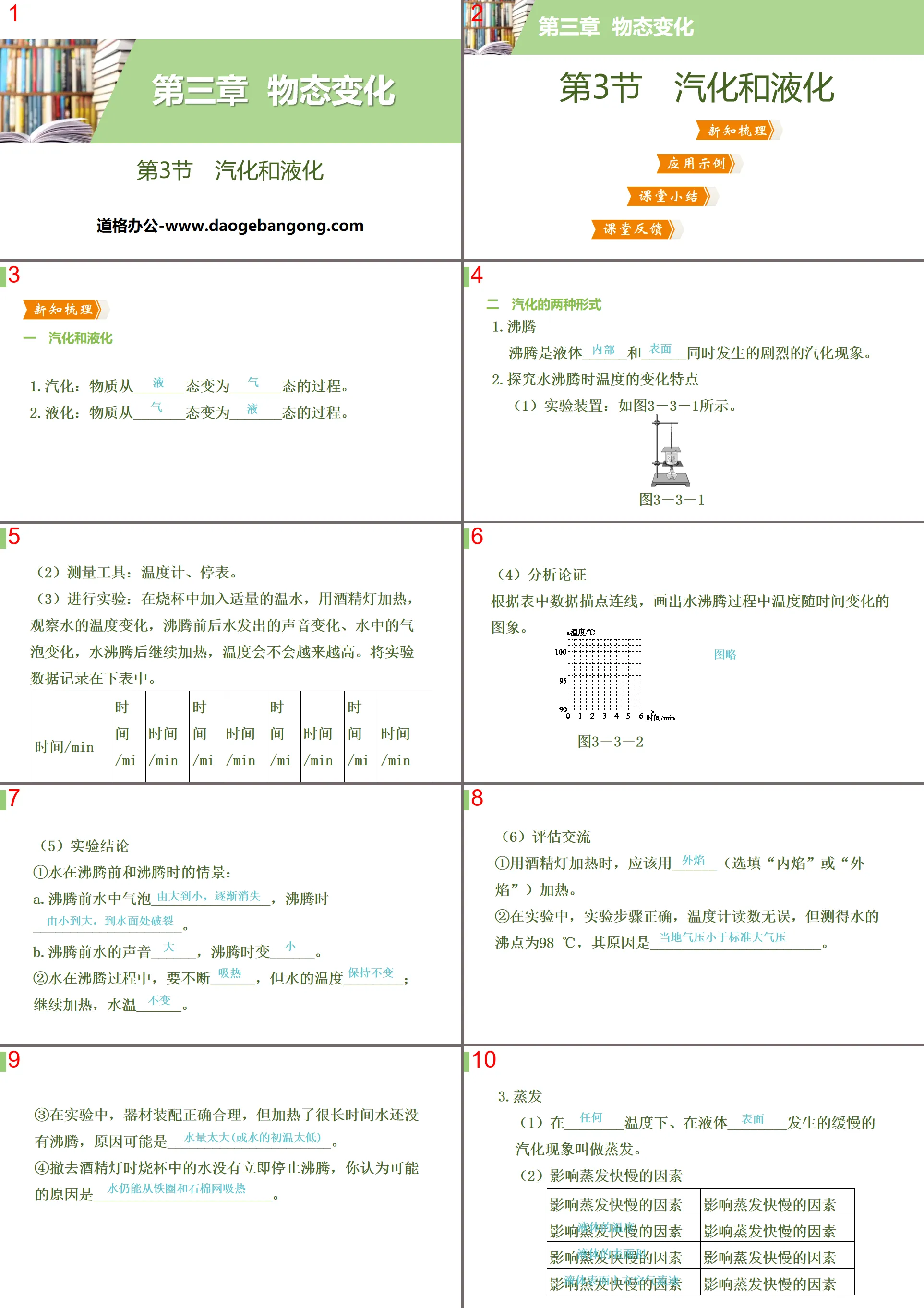 《汽化和液化》物态变化PPT下载
