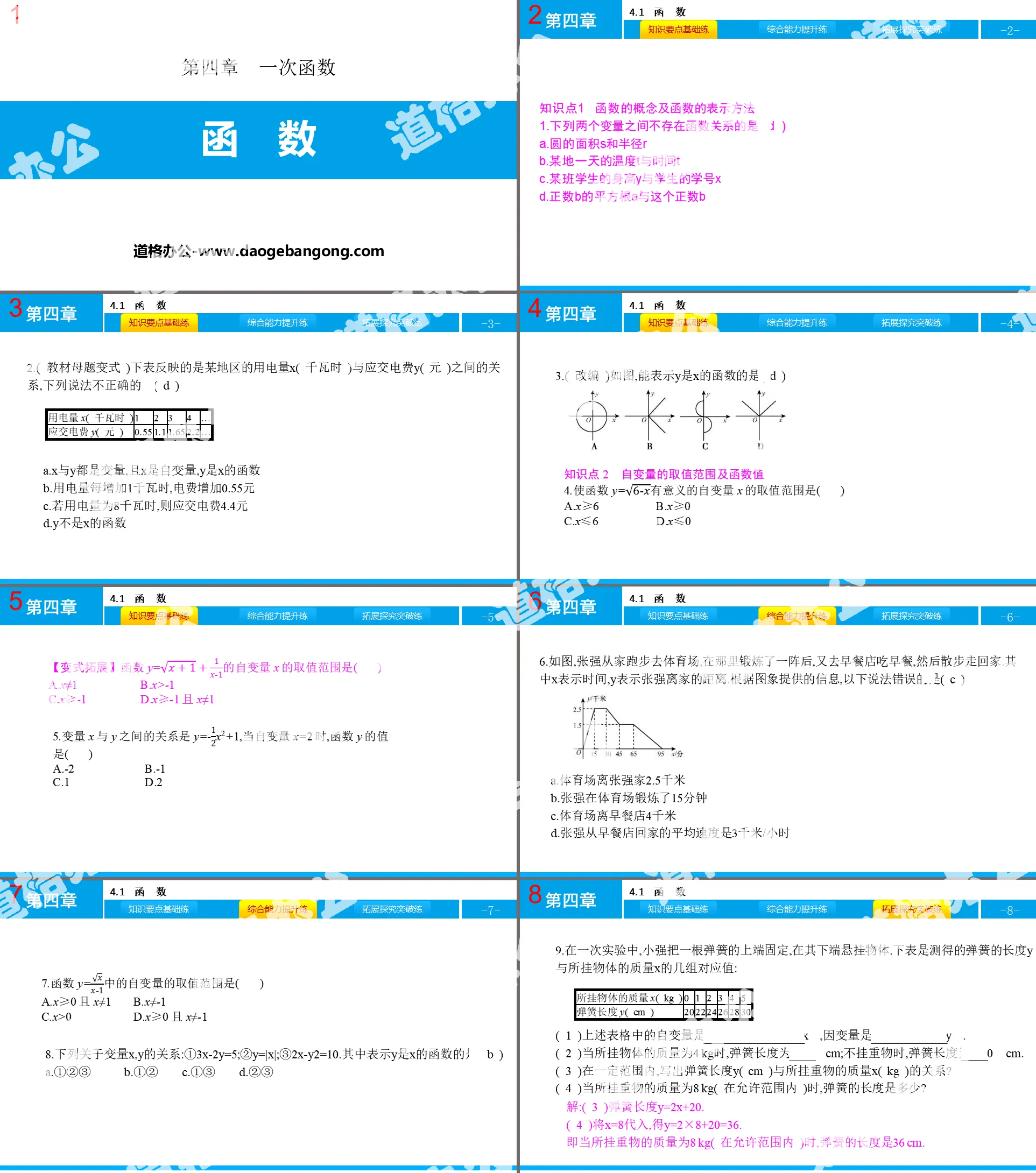 《函數》一次函數PPT下載