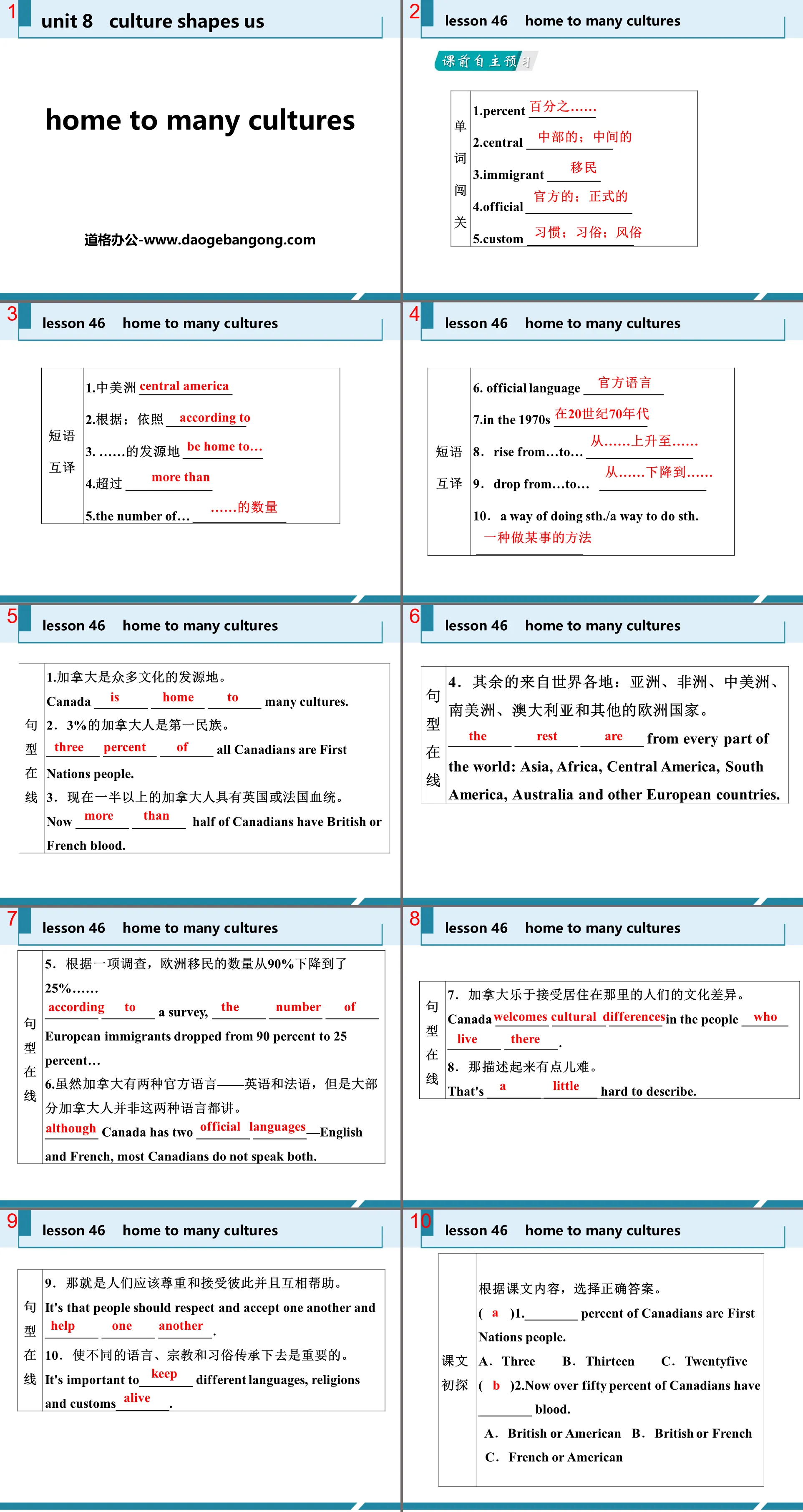 "Home to Many Cultures" Culture Shapes Us PPT courseware download