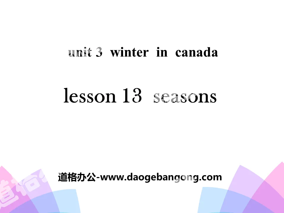 《Seasons》Winter in Canada PPT
