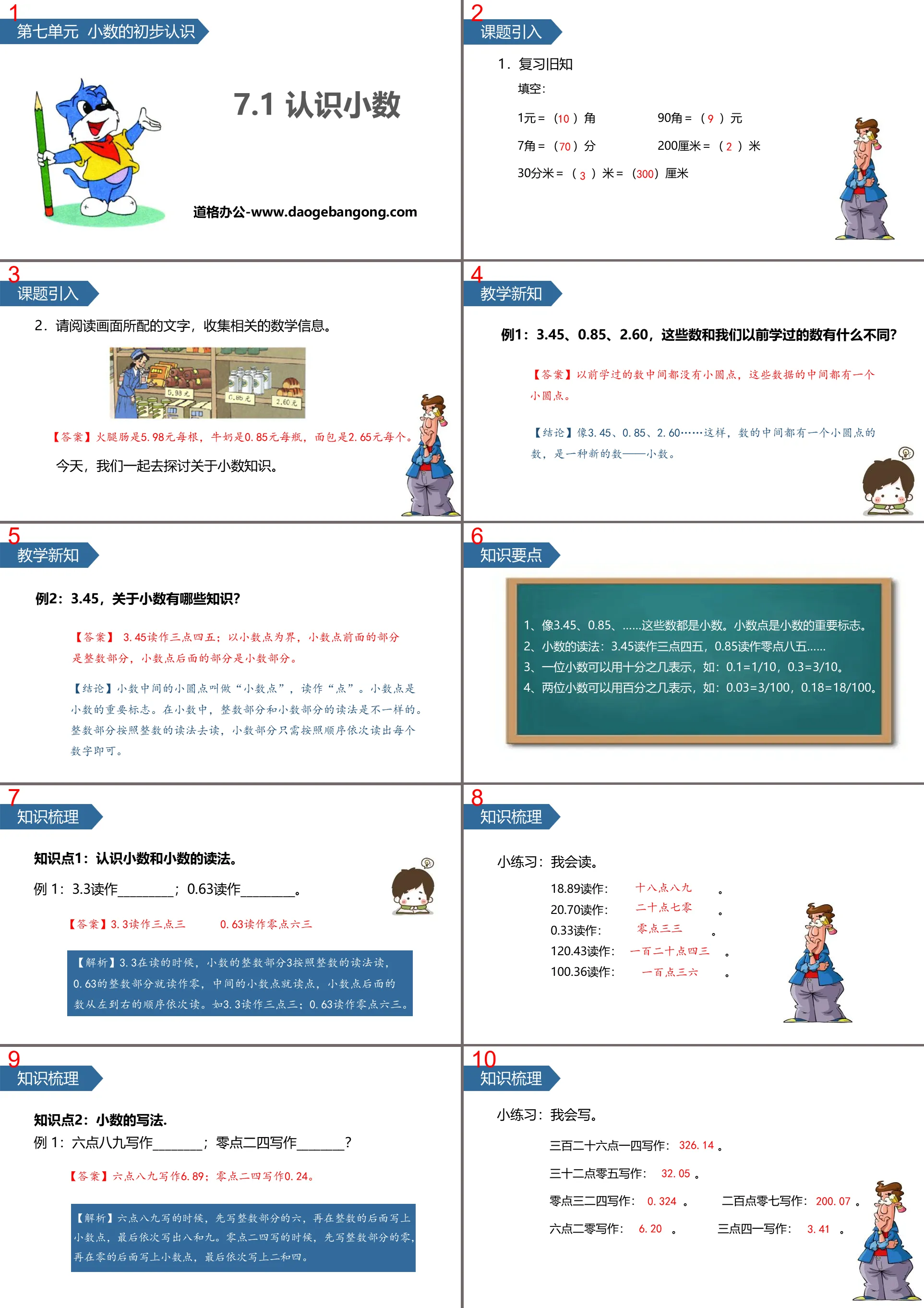 "Understanding Decimals" PPT teaching courseware for preliminary understanding of decimals