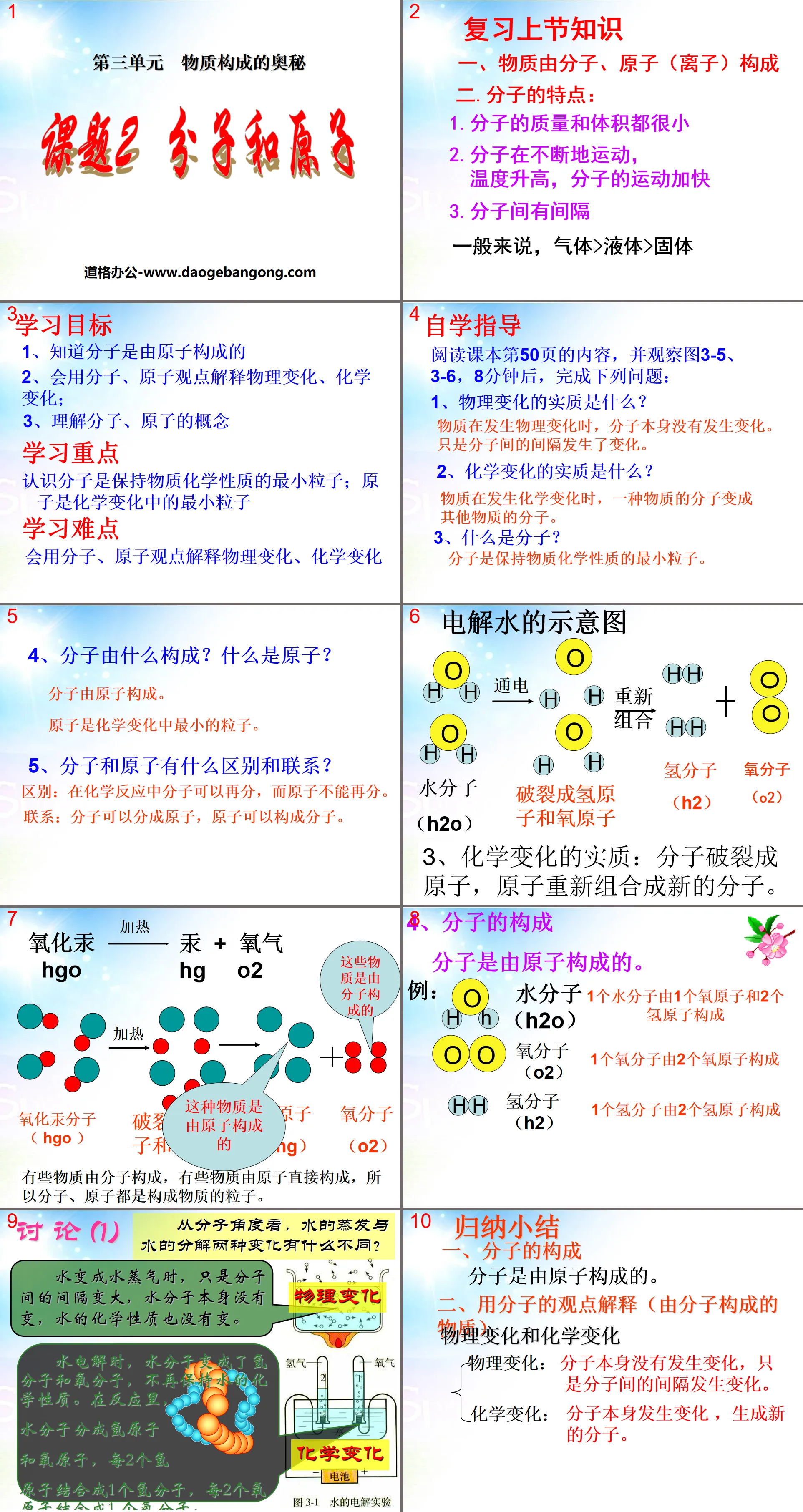 《分子和原子》物质构成的奥秘PPT课件9
