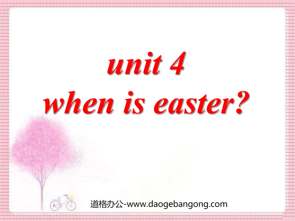 "When is Easter?" PPT courseware for the first lesson