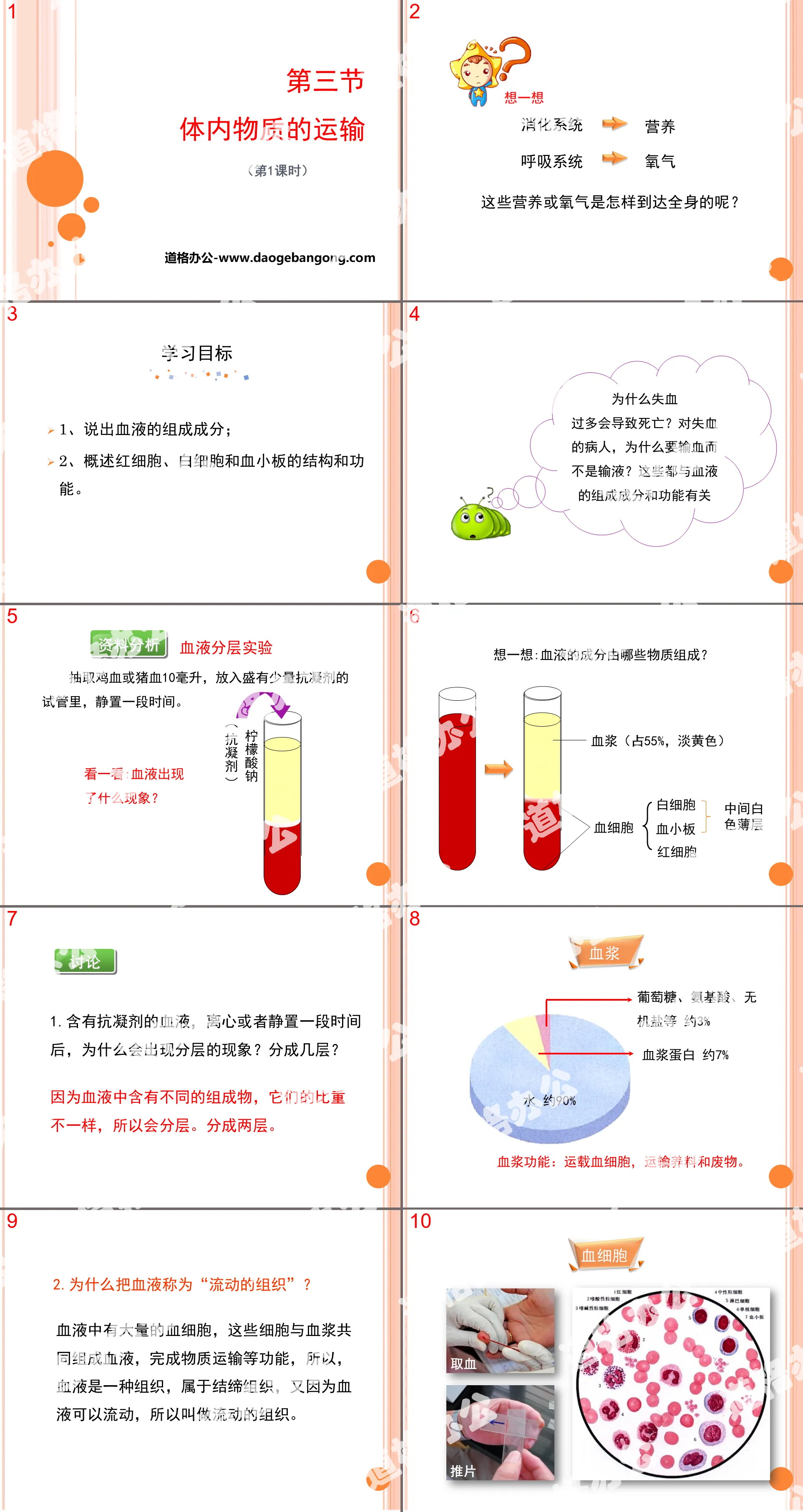 "Transportation of Substances in the Body" PPT (Lesson 1)