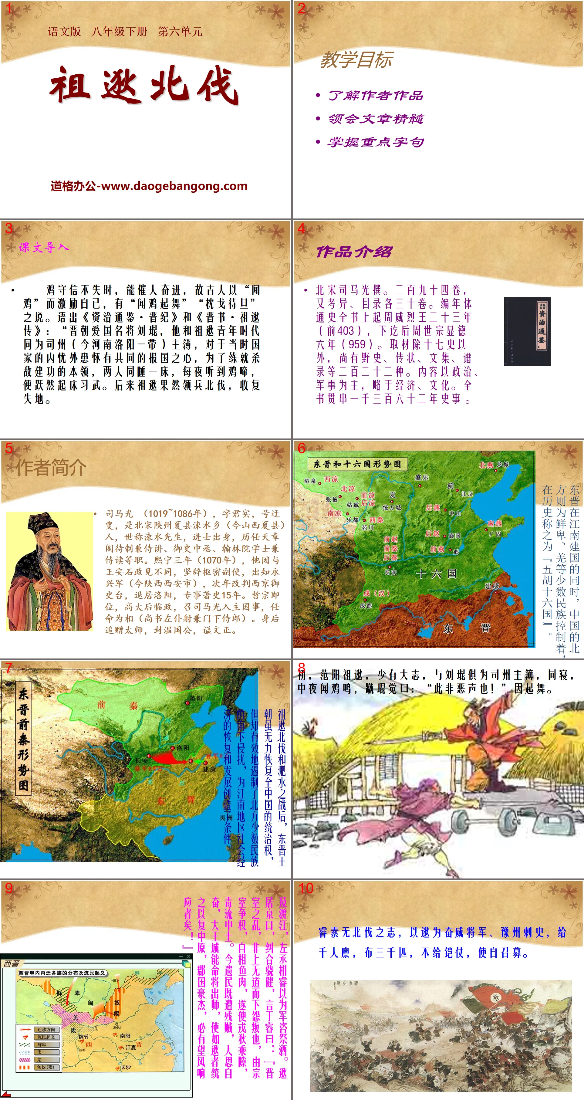 "Ancestor Ti's Northern Expedition" PPT courseware