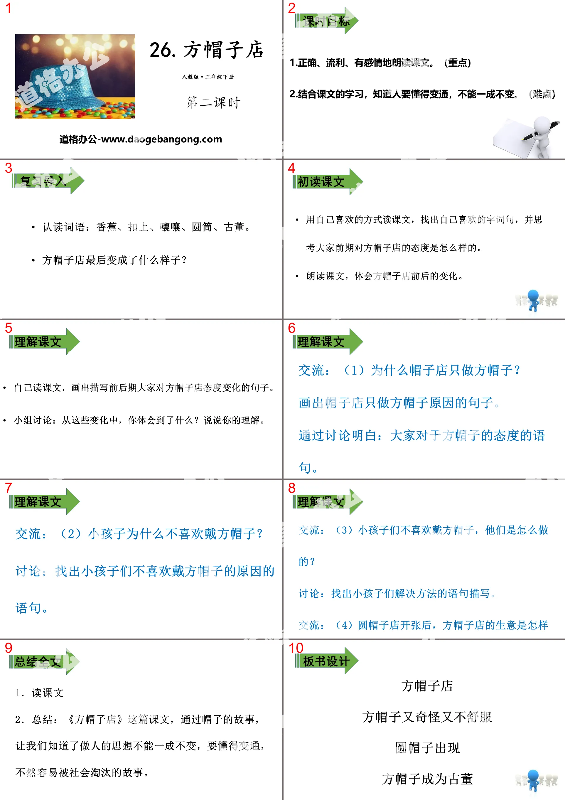 《方帽子店》PPT(第二課時)