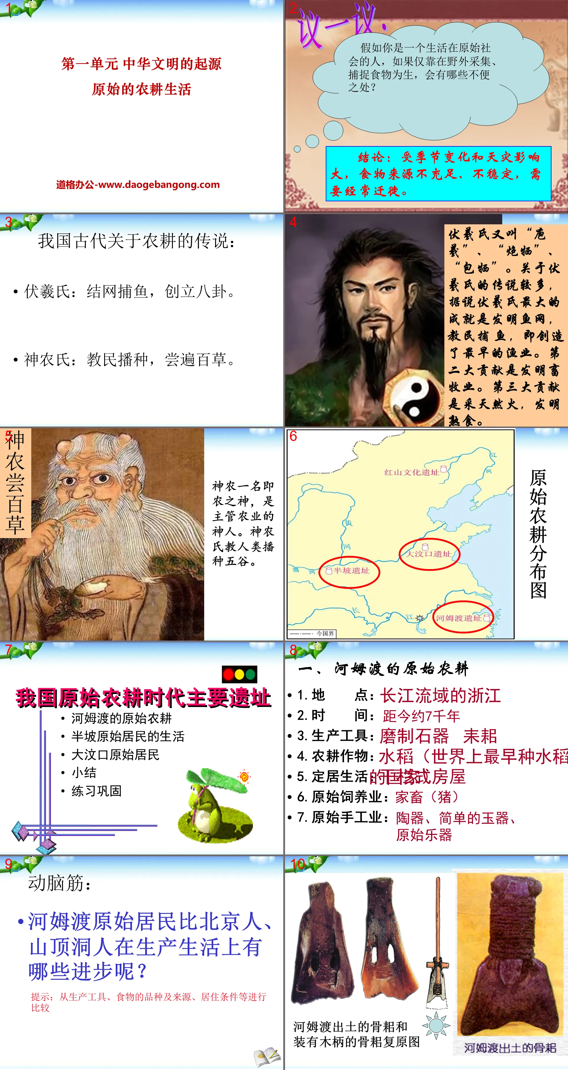 《原始的农耕生活》中华文明的起源PPT课件7
