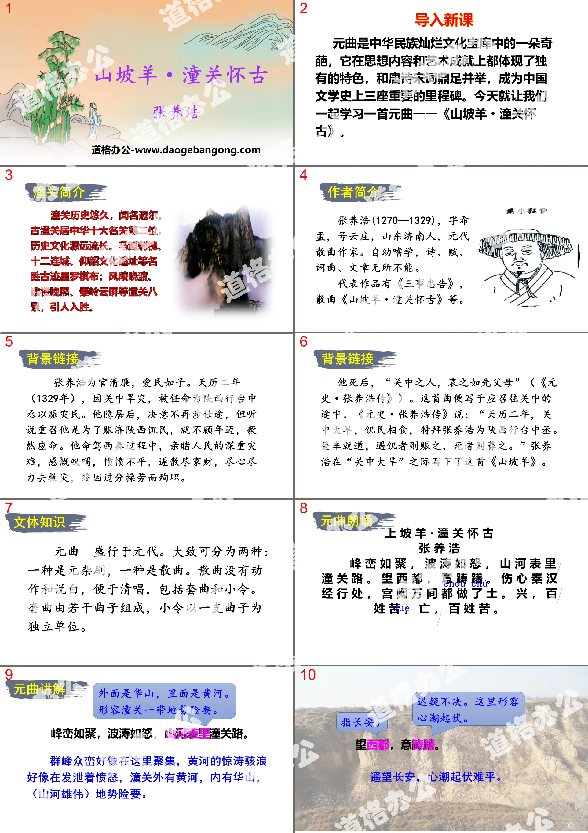 "Shanshan Sheep·Tong Caring for Ancient Times" PPT teaching courseware