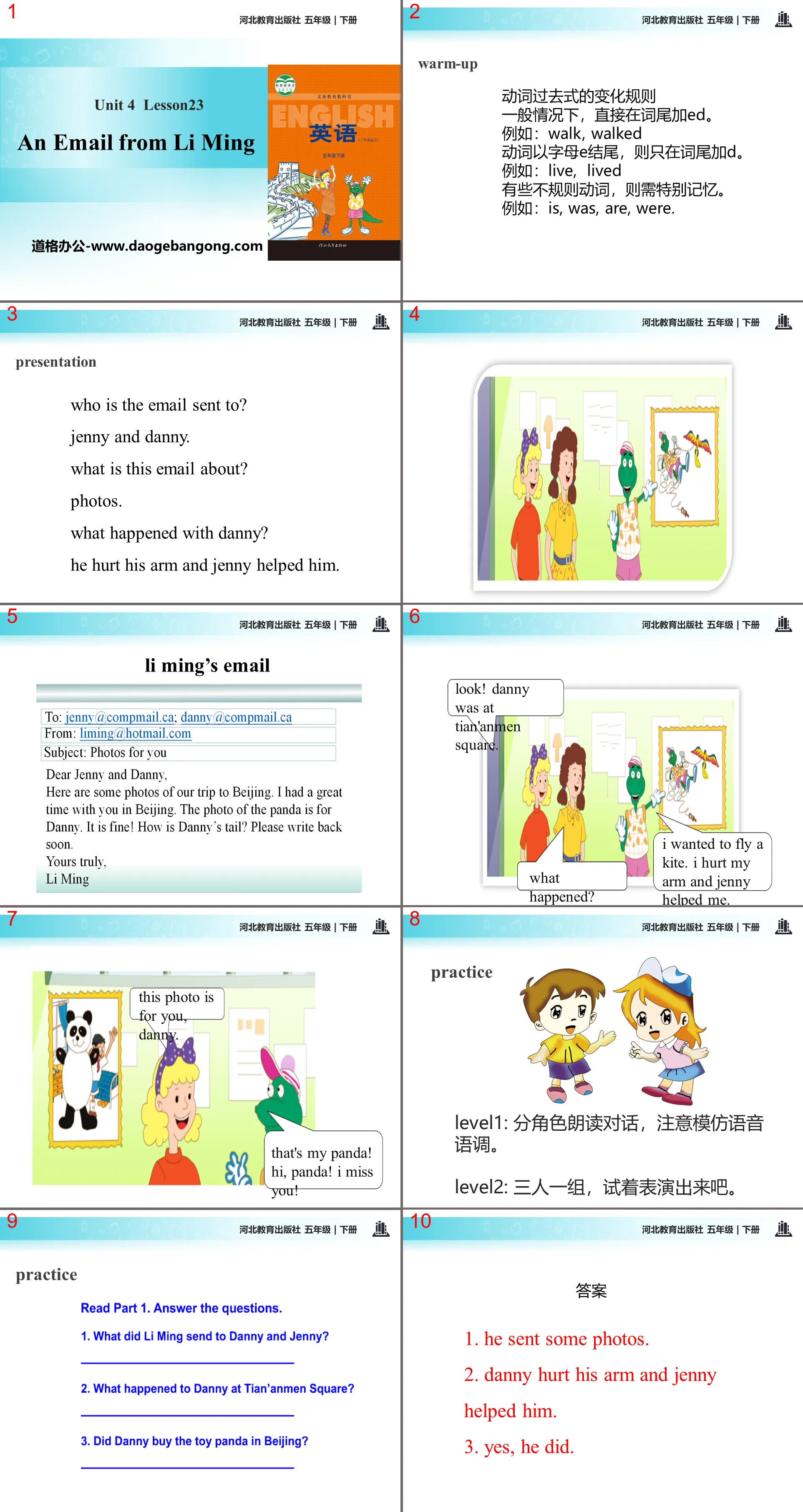 "An Email from Li Ming" Did You Have a Nice Trip? PPT teaching courseware