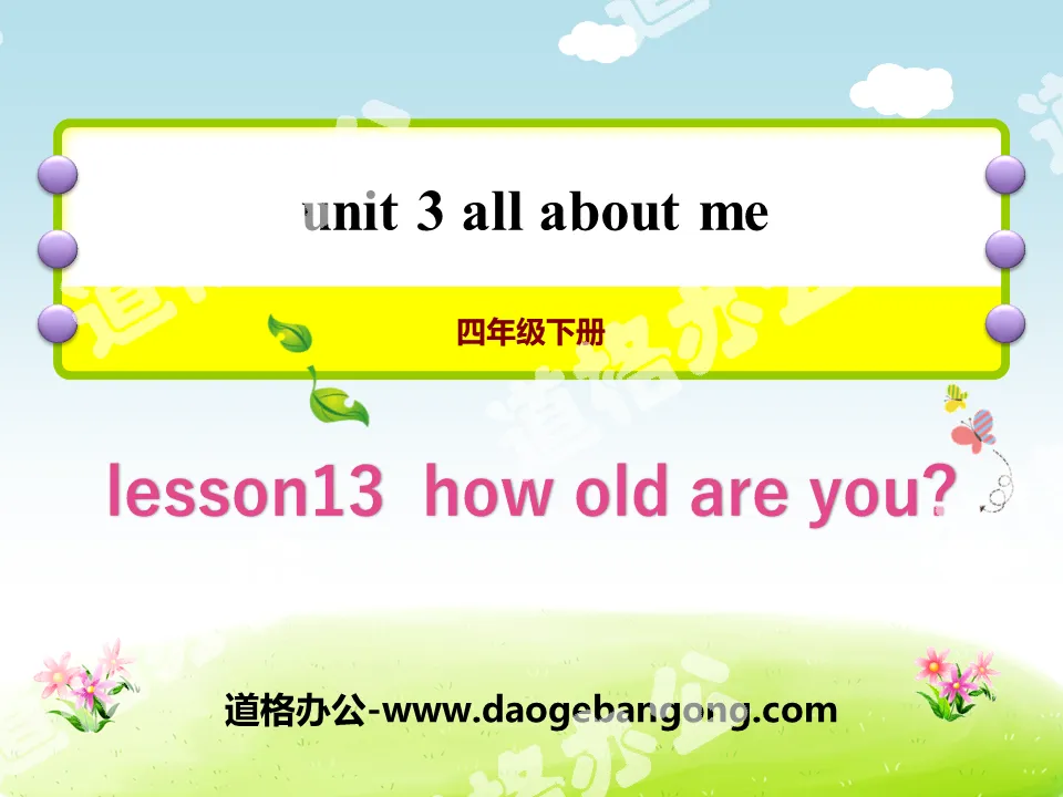 "How Old Are You?" All about Me PPT courseware