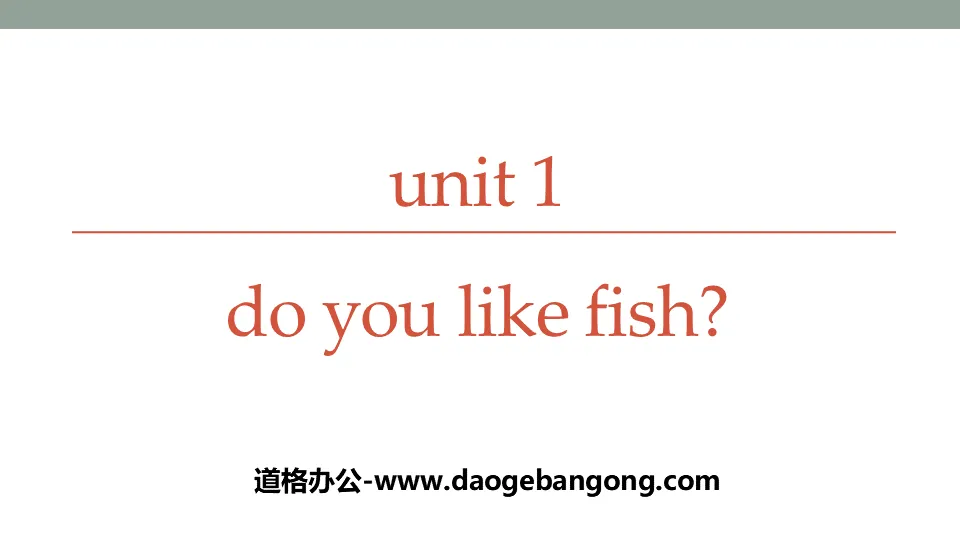 《Do you like fish?》Food and Drinks PPT