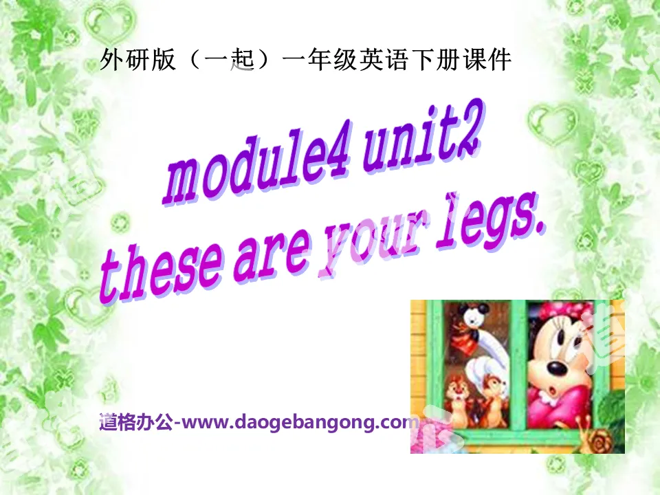 "These are your legs" PPT courseware
