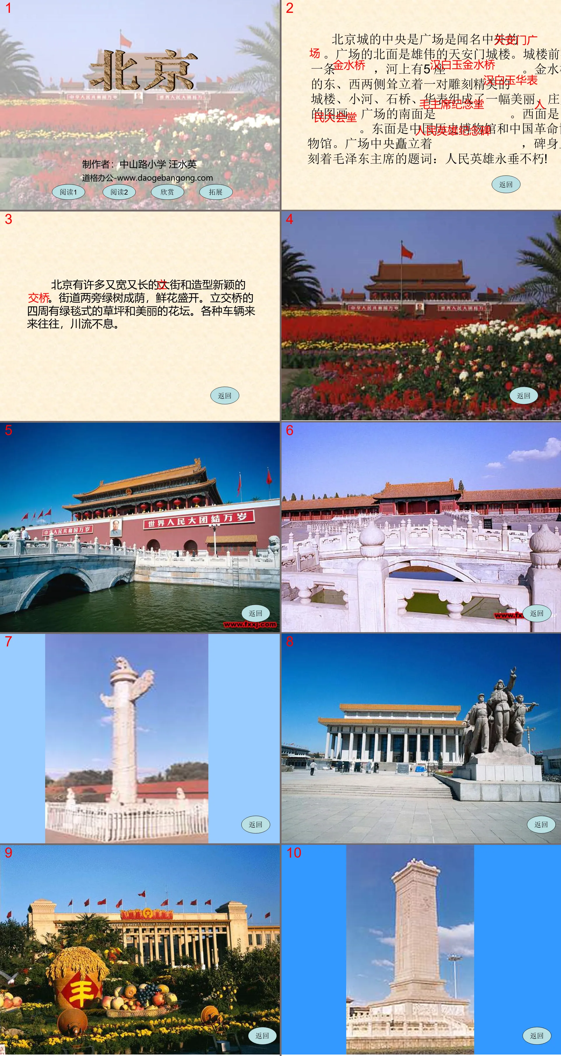 "Beijing" PPT teaching courseware download 4