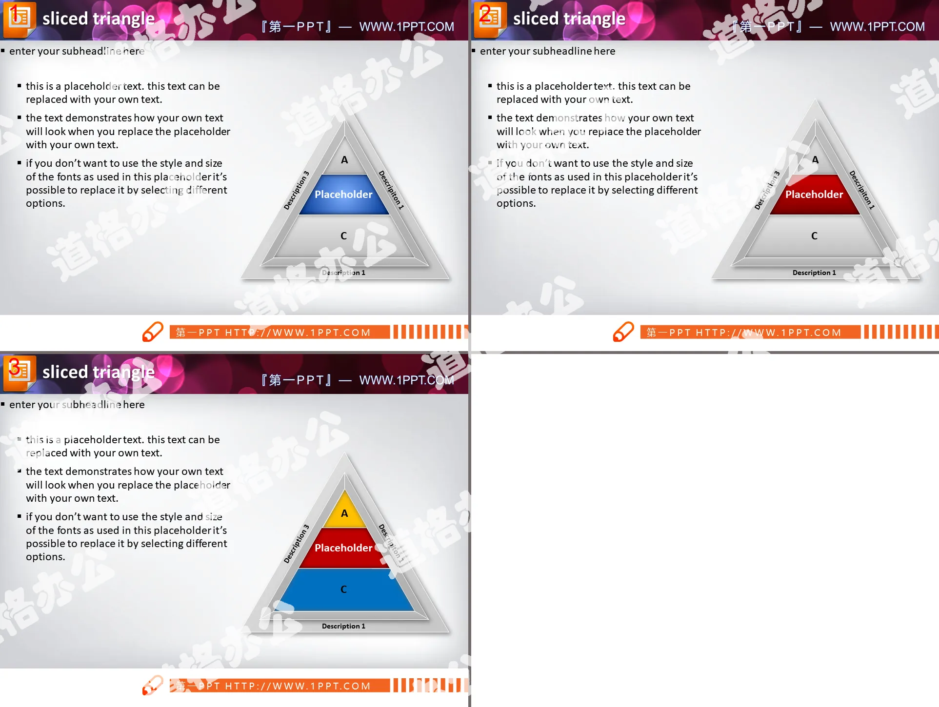 Exquisite pyramid graphics PPT chart material download