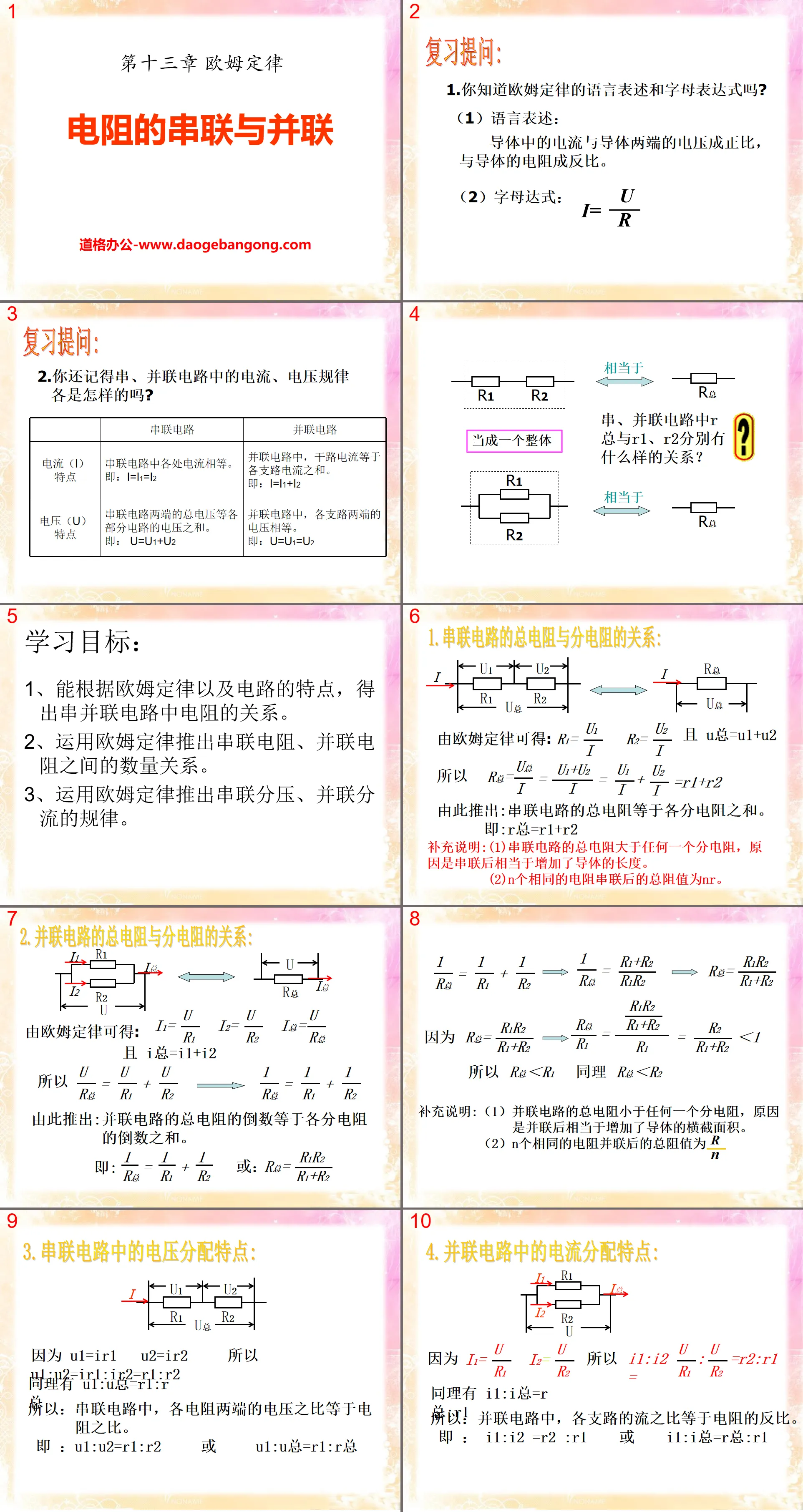 《电阻的串联与并联》欧姆定律PPT课件2
