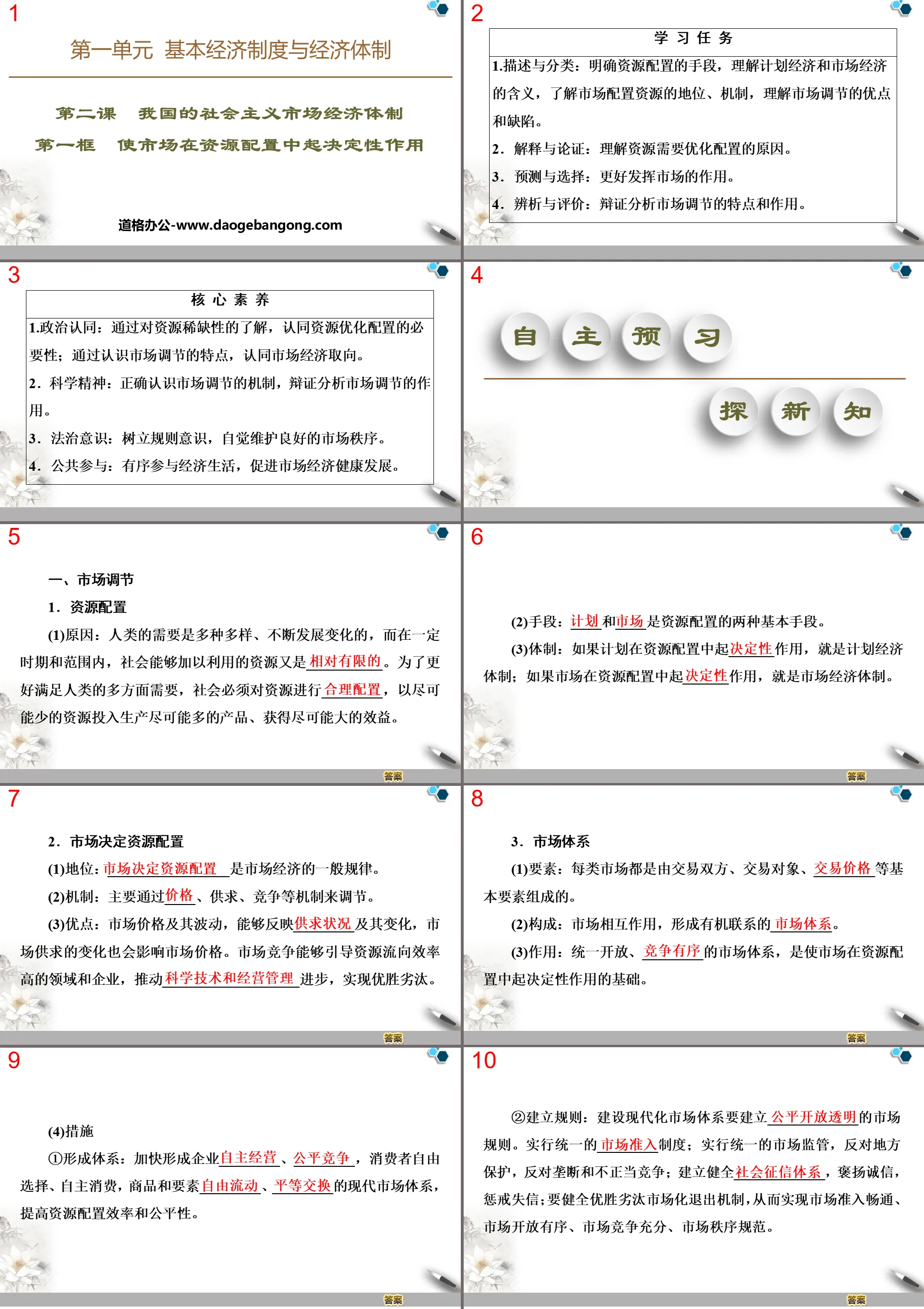 《我國的市場經濟體制》基本經濟制度與經濟體制PPT優質課件(第一課時)