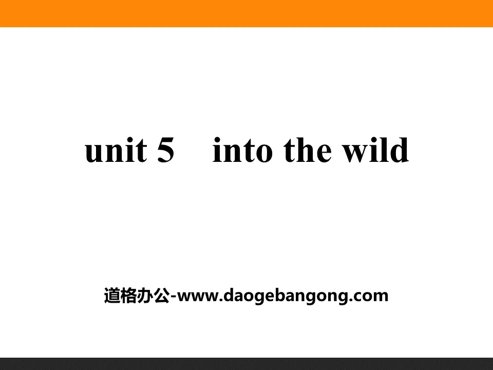 《Into the wild》PPT

