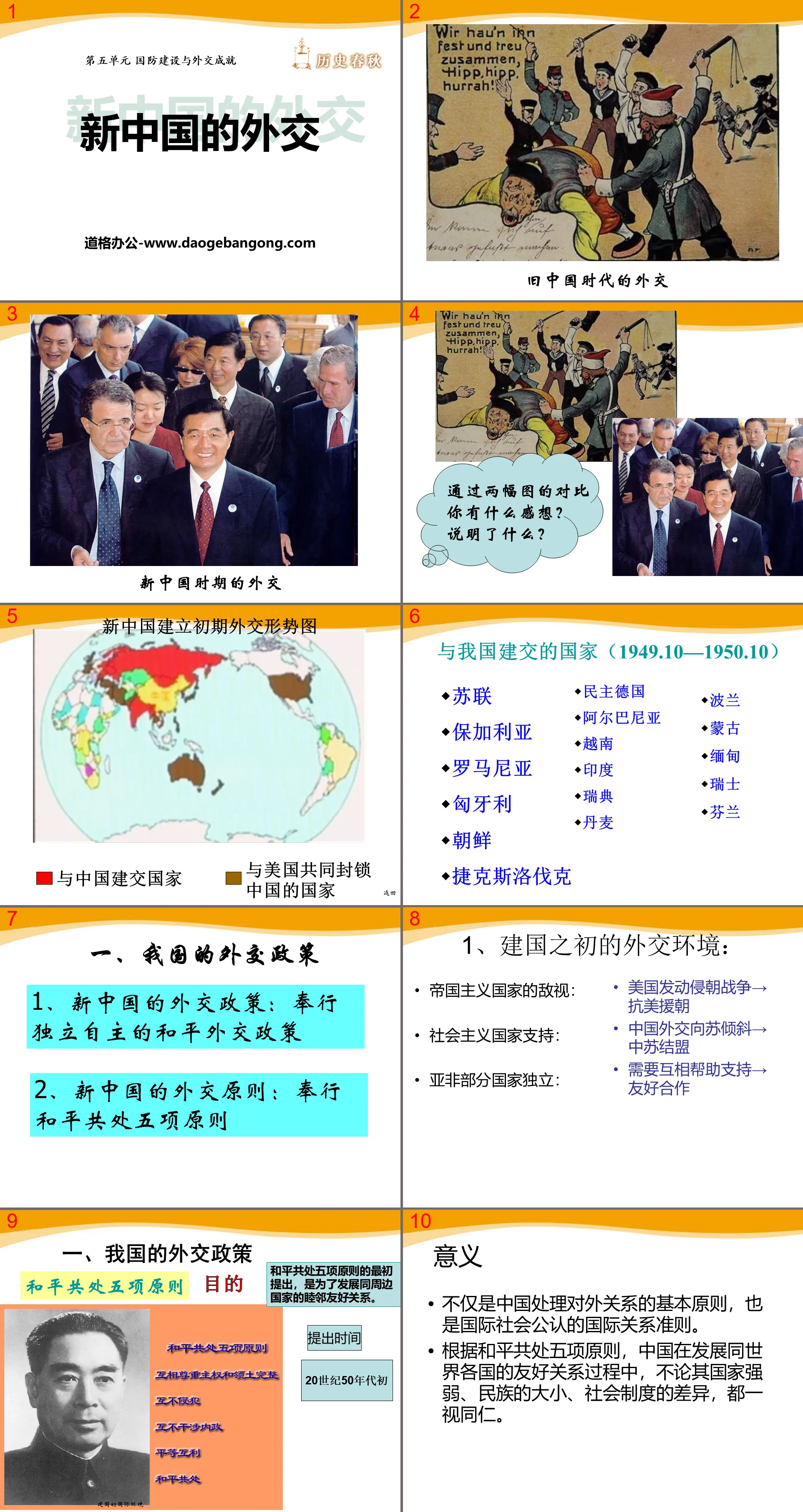《新中国的外交》国防建设与外交成就PPT课件2
