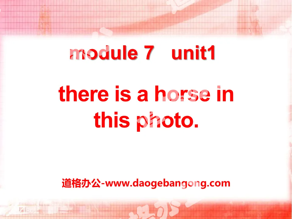 《There is a horse in this photo》PPT课件3
