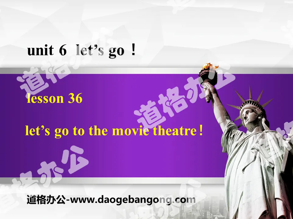 "Let's Go to the Movie Theater!" Let's Go! PPT teaching courseware
