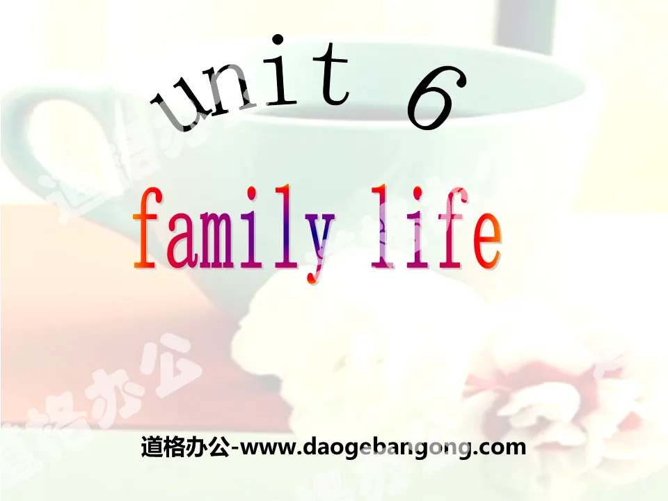 "Family life" PPT