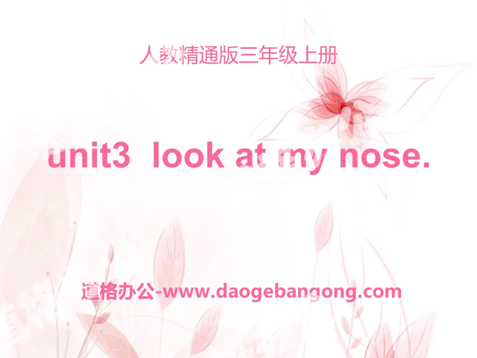 《Look at my nose》PPT课件
