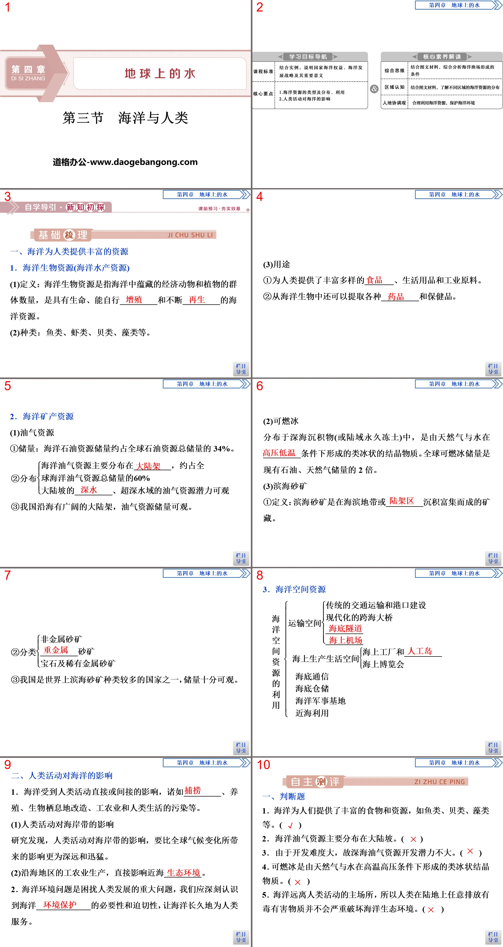 《海洋与人类》地球上的水PPT下载
